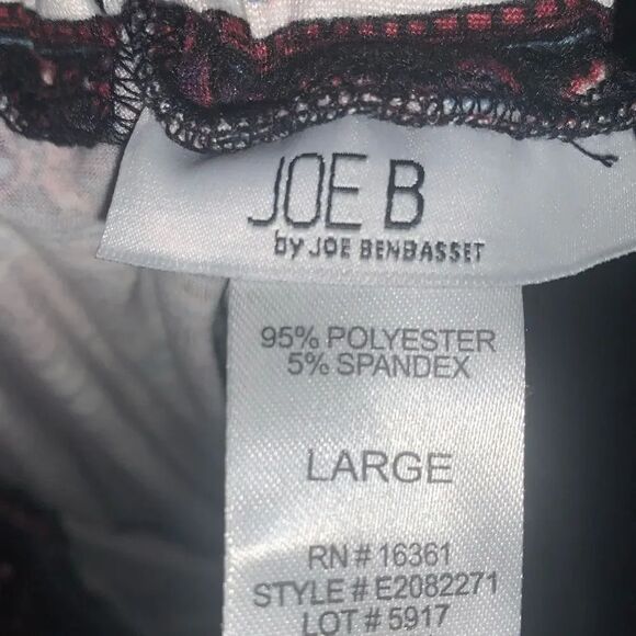 Joe B Boho Wide Leg Casual Pants Elephant Floral Print - Picture 2 of 3